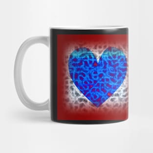 Blue Heart In Clouds Mug